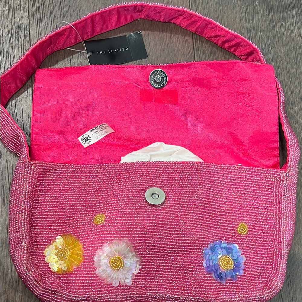 The Limited Pink and Yellow Floral Shoulder Bag - Picture 3 of 7